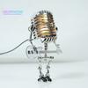 Microphone Robot Lamp Hold A Guitar Soft Lighting Plastic Handicraft Ornament Energy-saving Retro Robot Figurine LED Table Light Home Decoration
