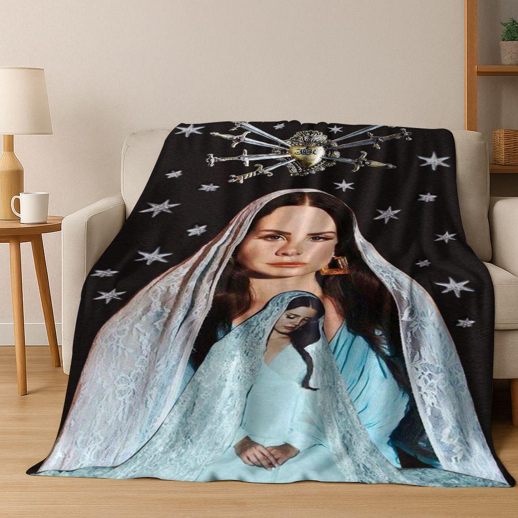 2026 Lana Del Rey Lizzy Grant Cantante Arte Coperta di Flanella, Morbida e Accogliente Coperta da Divano per Casa Camera da Letto Letto Divano Picnic Ufficio Coperta