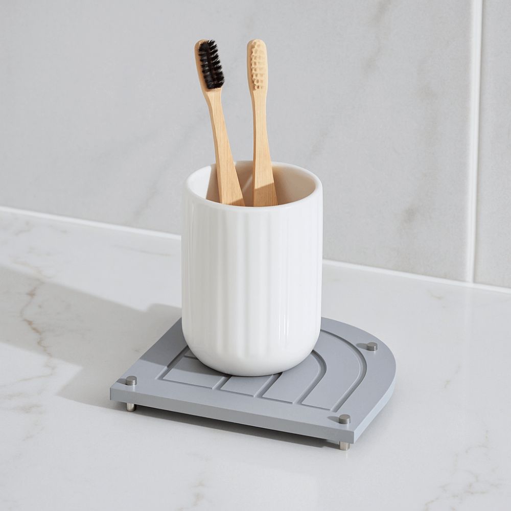 Non-Slip Diatom Mud Coasters Water Absorbent Sponge Holder Sturdy Toothbrush Holder  Bathroom