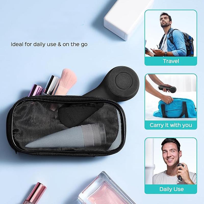 360° Rotating Facial Cleanser, Facial Silicone Cleansing Brush with Rotating and Vibrating Dual Modes, Facial Vibration Massage,