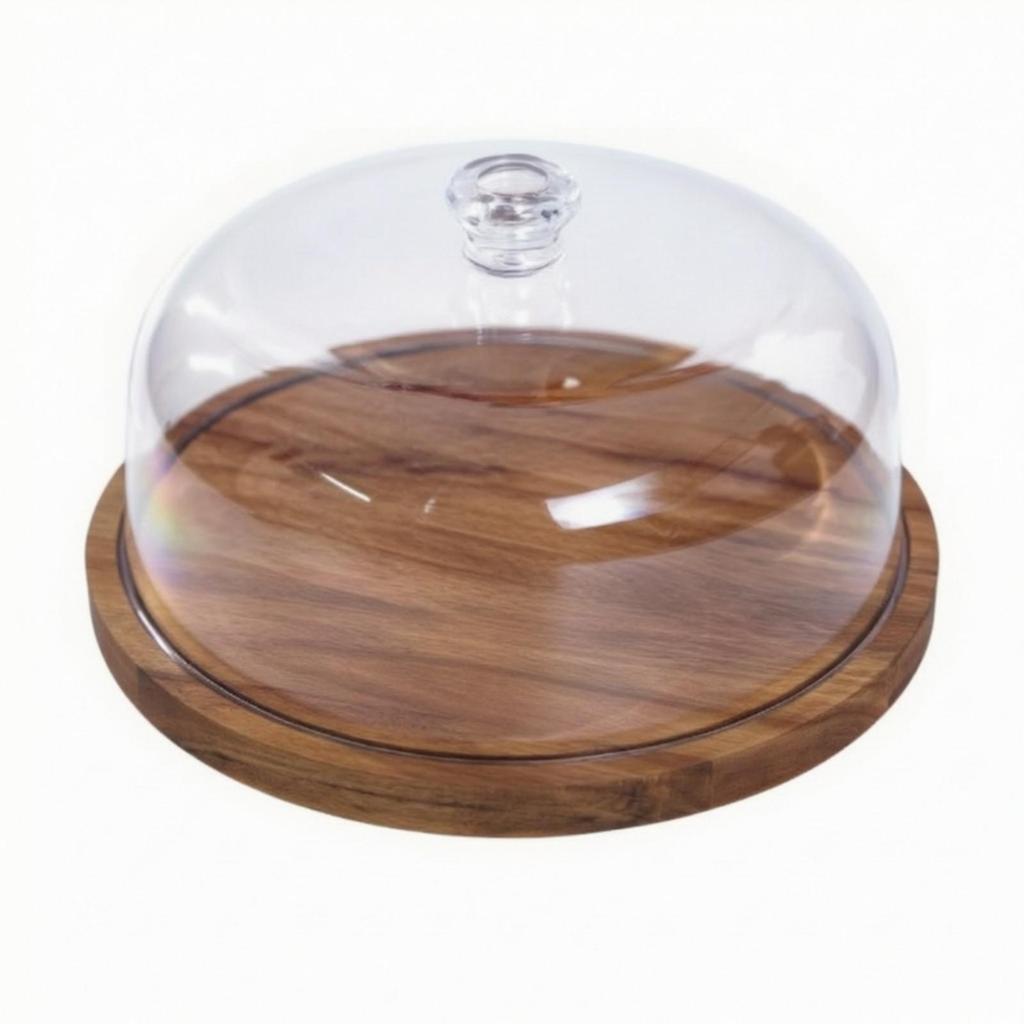 Transparent Cake Stand with Dome Lid | Dustproof, Holder Lid, for