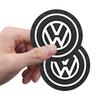 VW Car Coasters Water Cup Slots Non-Slip Mat Waterproof Water Cup Mat Drink Pad For Volkswagen Golf Polo Tiguan T-ROC hub cap vhcp29 knuz4