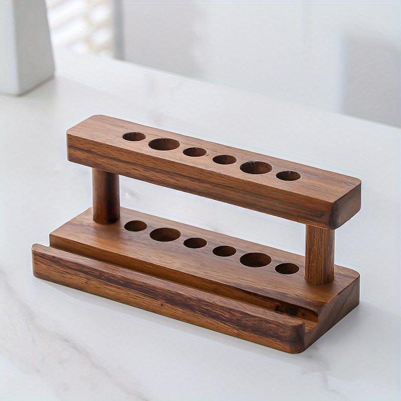 1pc Creative Tea Ceremony Six Gentlemen Accessories Household Solid Wood Storage Rack Tea Set Cup Holder Kung Fu Tea Accessories