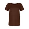 Ladies Slim Bottom T-shirt Fashion Casual Colour Round Neck Pullover Short Sleeve Top