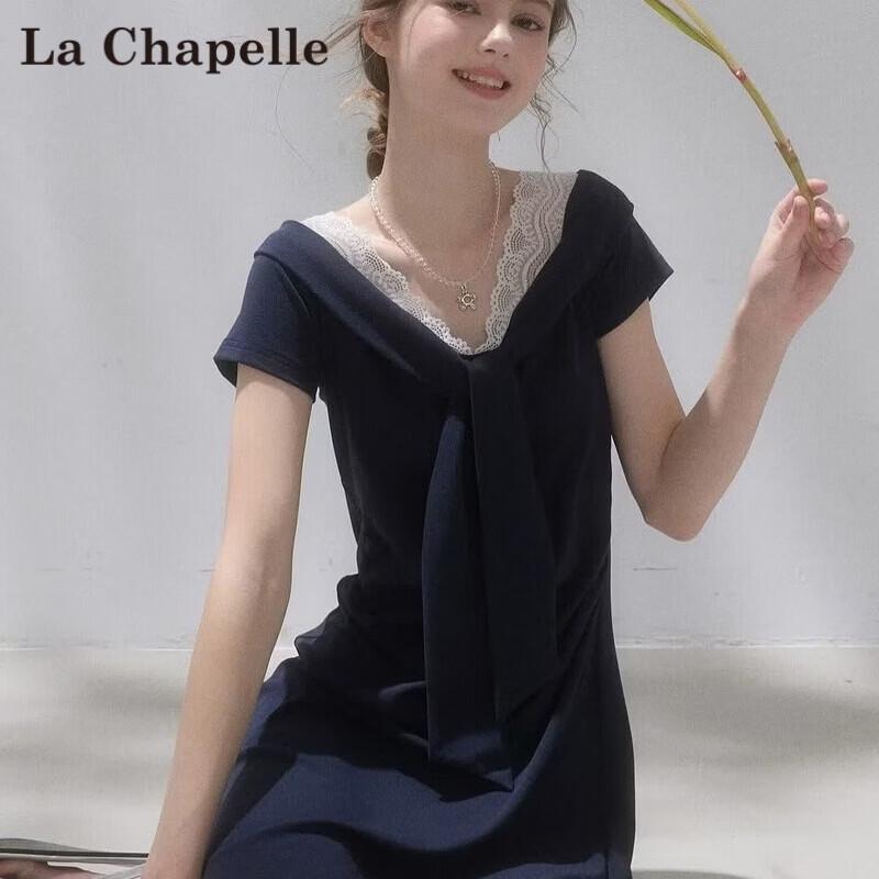La Chapelle Ultra-Soft Lace T-Shirt A-Line Dress S
