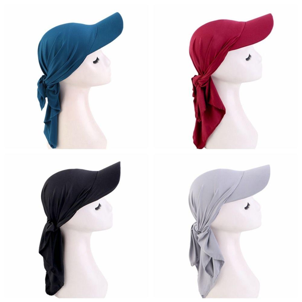 Klasyczna czapka turban z poliestru i spandexu Jednolity kolor Daszek zakrzywiony Czapki przeciwsłoneczne Ochrona przeciwsłoneczna Czapka z daszkiem Aktywności na świeżym powietrzu