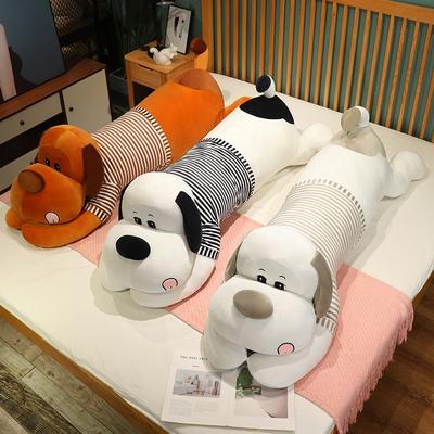 Large Soft Striped Dog Throw Pillow Plush Toy Doll Big Dog Doll Girl Soothing Doll