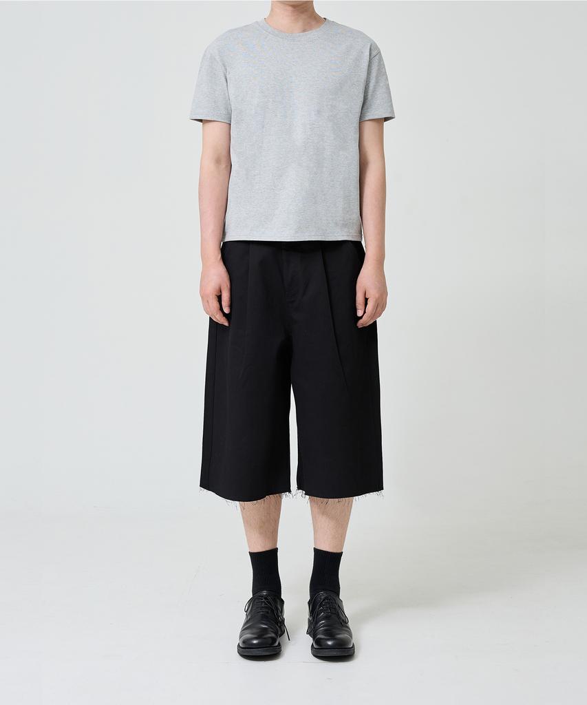OX STUDIOS Essential Crop T-Shirt (Melange Grey)