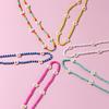 Colorful  Beaded Daisy Flower Choker Necklace Ajdustable Chain Clavicle for Women Girls Cute Handmade Boho Jewelry