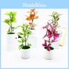 Color Simulated Multi Leaves Potted Artificial Plant Ornament Decoration