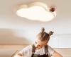 Eye-Protection Cloud Ceiling Light for Children's Bedrooms - Soft Cream Style, Full-Spectrum Lighting