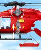 Children's Pull Back Police & Fire Rescue Helicopter Toy with Rotating Propeller - Simulation Model for Boys