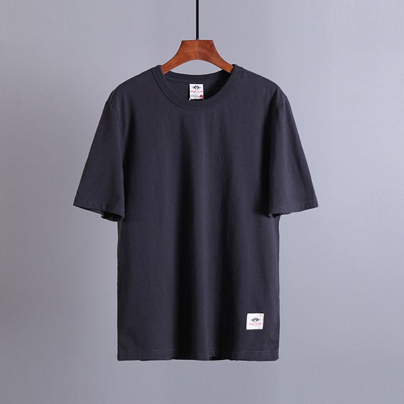 Exported to Japan Export Balance Cargo with Logo Cut off Big Sale Men Summer Factory Original Order Print Pure Cotton Pullover Short Sleeve T-shirt