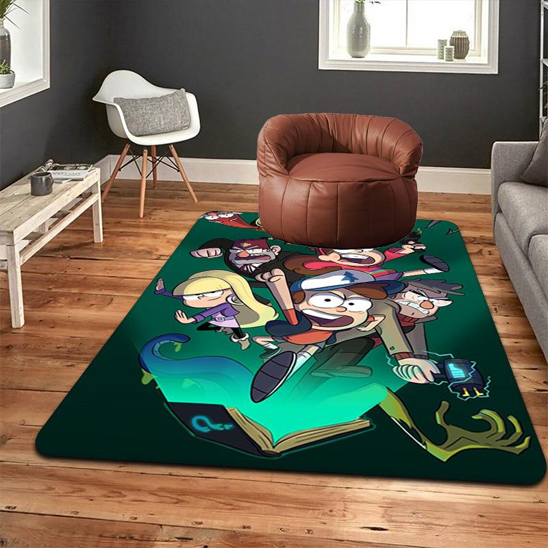 Gravity Falls Rug Floor Mat for Living Room or Bedroom Soft and Comfortable Carpet a Gift for Birthday and Holiday.