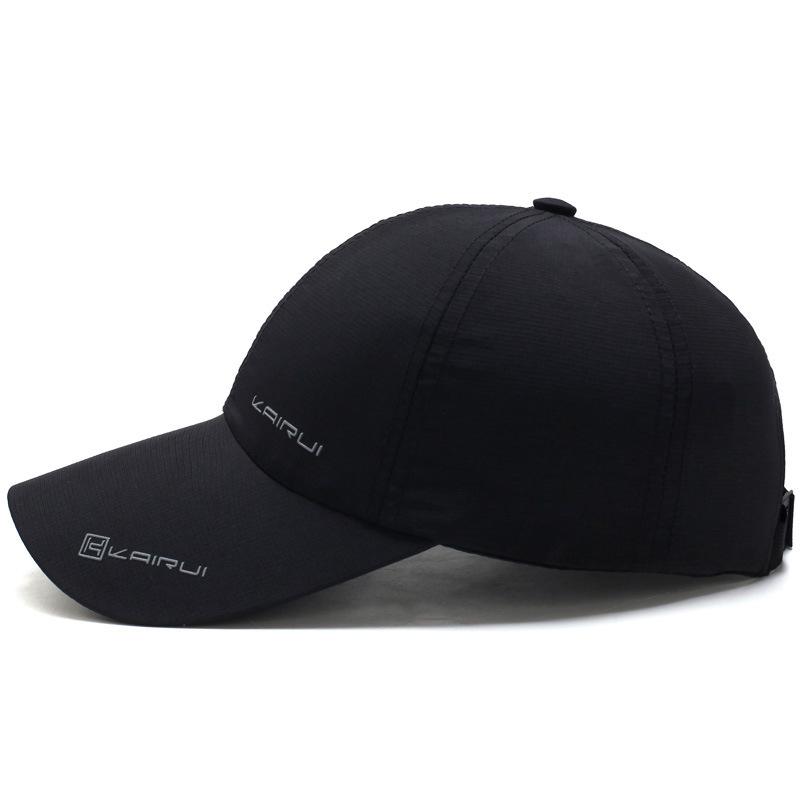 Solid Sports Baseball Cap, Sun Protection Quick Drying Snap Buckle Soft Top Casual Outdoor Dad Hat For Adults