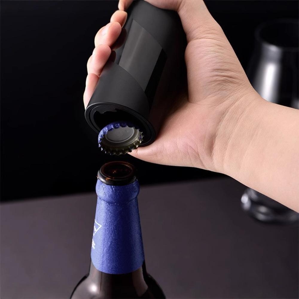 

Automatic Magnetic Beer Bottle Opener Push Down Bottle Cap Remover Soda Cap Opener Gift чорний
