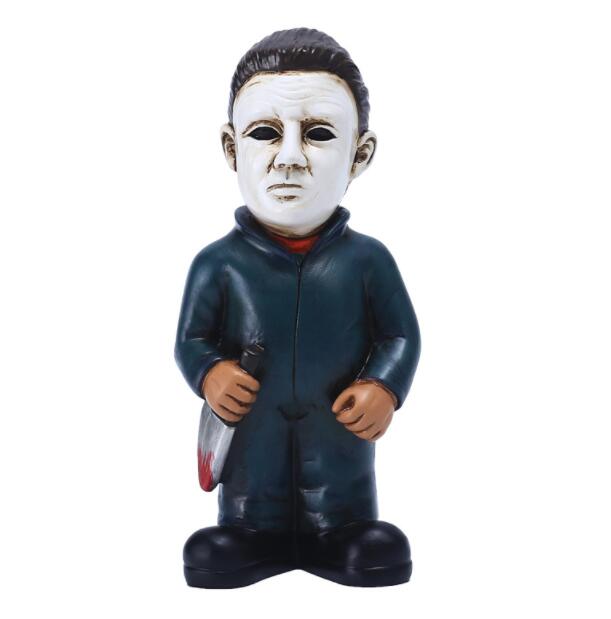 Halloween Freddy Jason Michael Myers Scary Movie Ghost Face Resin Figure Toys 18cm