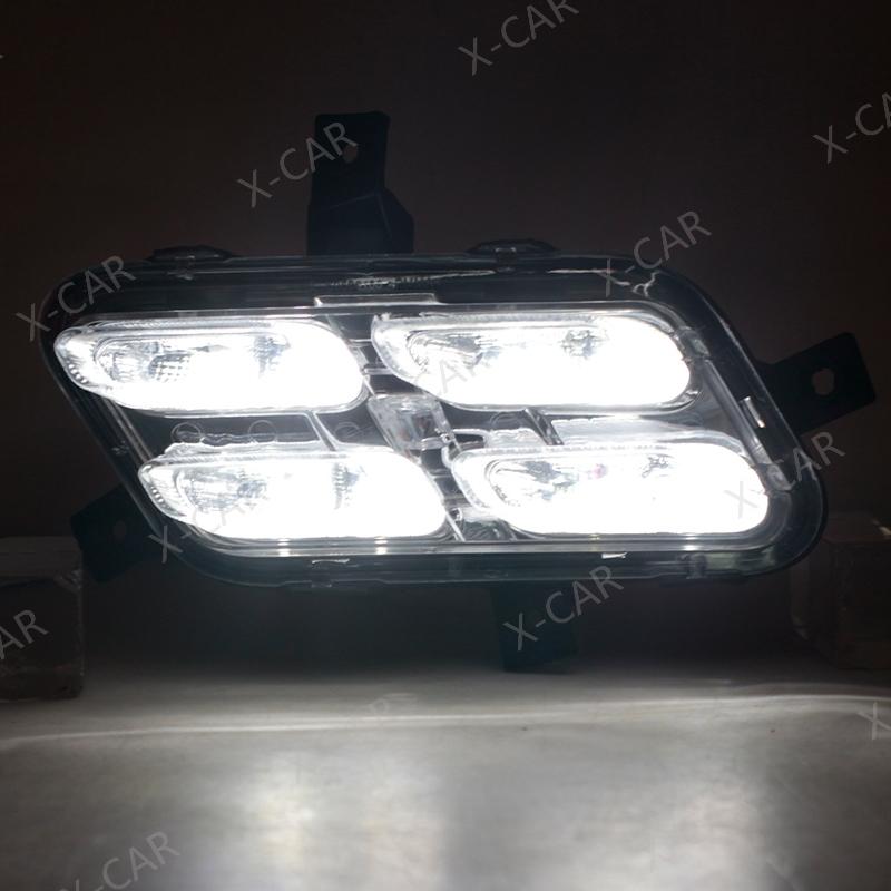 For Chery Jetour X70 X70S 2018 Front Bumper Daytime Running Drive Light Fog Lamp Trim Cover Frame Grille