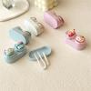 Contact Lenses Case and Removal Tool Compact Size Rubber Eye Lenses Inserter Easy Carry Applies Contacts Safely