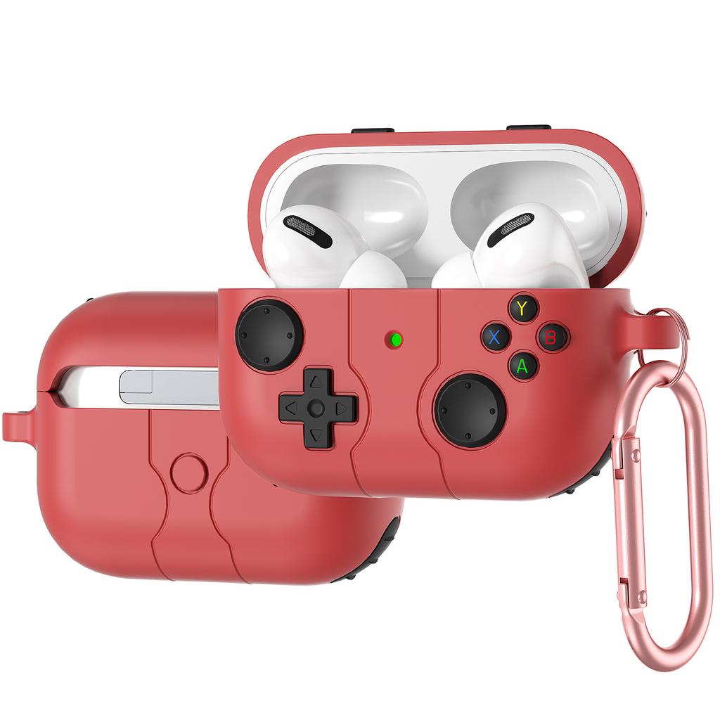 For AirPods Pro 2/AirPods Pro Case Game Console Shape Earphones Silicone Shell with Carabiner