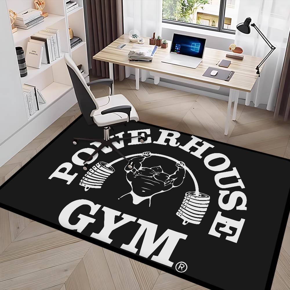 Bodybuilding Fitness Powerhouse Gym Hallway Carpet Non-Slip Laundry Room Mat Laundry Decor Balcony Child Living Room Toilet Rug