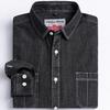 Herren-Western-Denim-Hemd mit Tasche, 100 % Baumwolle, langärmelig, Standard-Passform, bequem, strapazierfähig, weich, lässig, gewaschen, strapazierfähig, Arbeitshemden