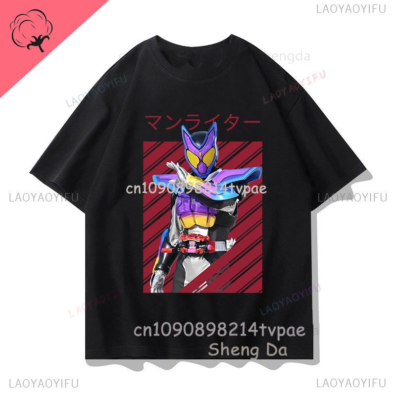 Camiseta Kaunisex Rider T Shirt Unisex Unisex Casual Cotton Crewneck Anime Print Unisexga Camisa Clothing Otaku Streetwear Anime Shirt