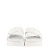 Ferragamo Air Lug Leather Slides White
