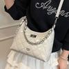 Trend Hot Sale Light Luxury High-end Chain Diamond Underarm Bag Fashionable and Simple Commuter Style Messenger Women's Bag