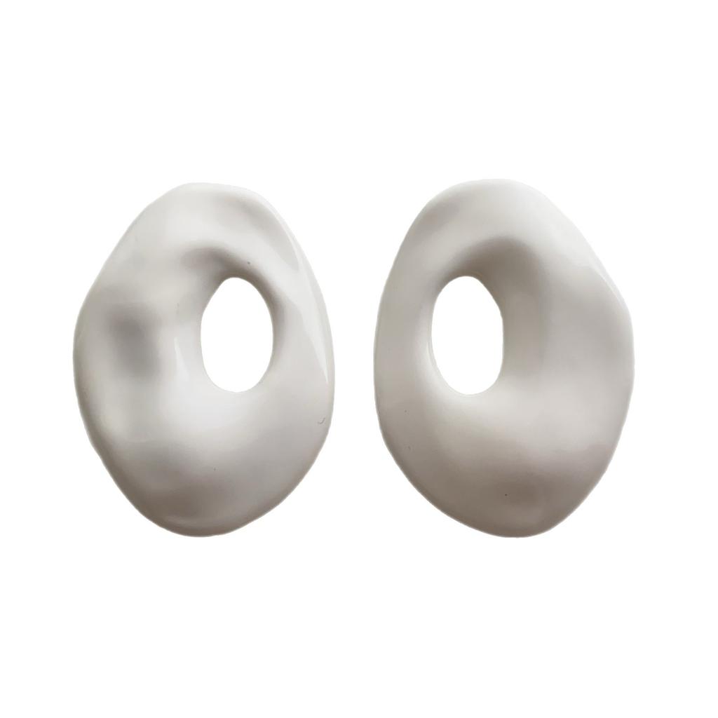 Europe and the United States Exaggerate To Show the Face, Small Wind Pockets, Large Geometric Simple Stud Earrings, Women's Niche Design Earrings