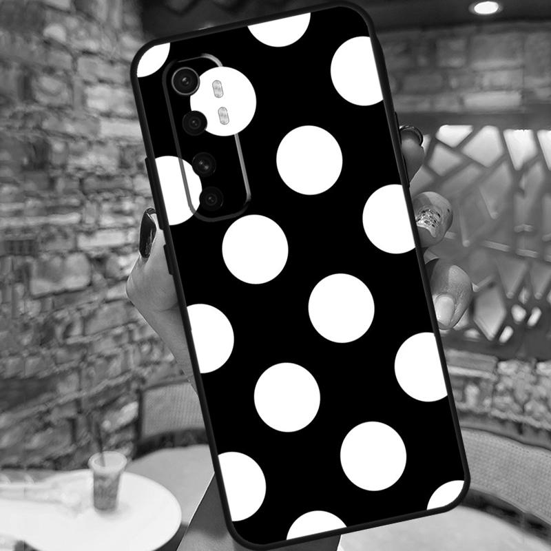 Black And White Polka Dot Case For POCO F3 X3 GT M3 M4 X3 Pro Phone Back Cover For Xiaomi Mi 11 Lite 9 10 11T Pro
