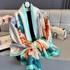 Women 180*90cm Fashion Beautiful Soft Silk Scarves Female Lady Shawl Hijab Wrap Foulard Bandanna Muffler Beach Pareo