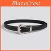 Ceinture Mode Femme en PU avec Boucle Métallique Ronde pour Tenue Business Casual de Bureau