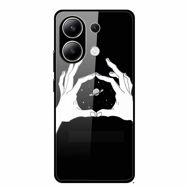 Glass Case For Xiaomi Redmi Note 13 Case Soft Bumper Tempered Glass Hard Back Cover For Redmi Note 13 Pro Phone Case Funda Coque