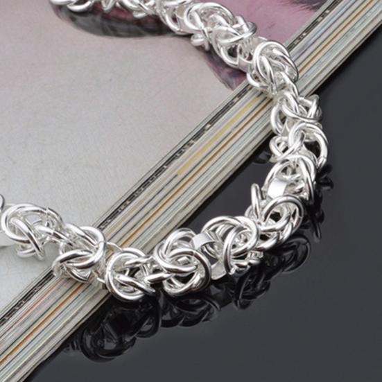 Women's Fashion Faux Silver Bracelet Bangle Chain Banquet Jewelry Gift