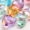 20pcs Acrylic Heart Beads Transparent Loose Spacer Beads for DIY Jewelry Making Pendants Neaklace Bracelet Needlework Material