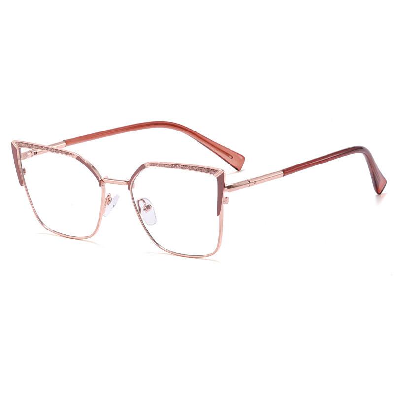 2026 New Fashion Square Reading Glasses Women Metal Frame Anti Blue Light Eyeglasses okulary do czytania damskie occhiali da