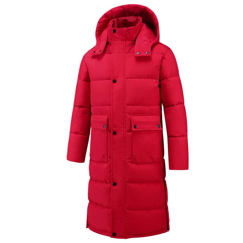 

Модные зимние длинные парки для мужчин куртки с капюшоном толстые теплые черные пальто зимнее пальто L