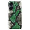 OPPO A2 Genuine Leather Protective Case with Python Skin Pattern