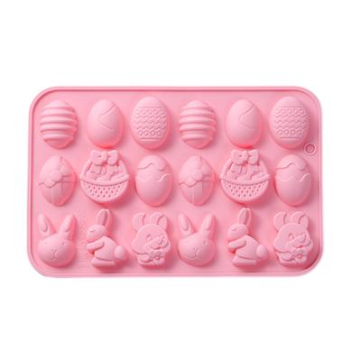 Molde de Chocolate de Pascua Antiadherente Forma de Conejo de Pascua Molde de Silicona para Pastel Horneado Chocolates Dulces Magdalenas Molde para Dulces