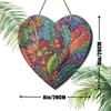 Wooden hanging decorative signs, indoor or garden decoration, 2D flat pendants, housewarming gifts for friends