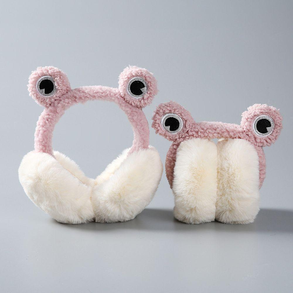 Design Solid Color Frog Bear Ear Women Ear Muff Korean Style  Ear-flap Children Ear Cover Plush