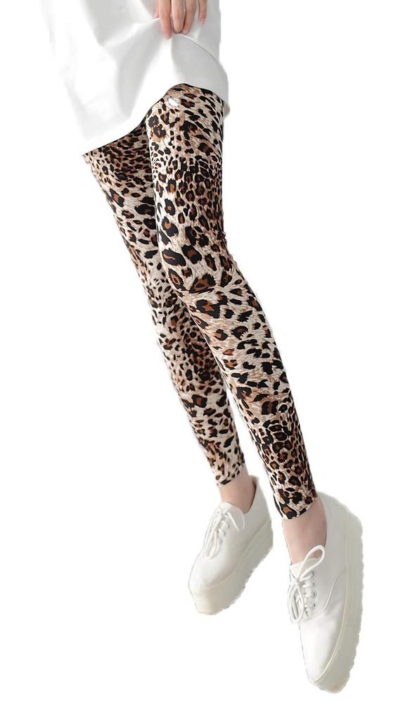 Rubitas Long Skinny Winter Lightweight and Slim Fit Leopard Animal Tiger Elastic Waist Leopard Women's Leggings, Pants, Stylish, Leggings, Tights,