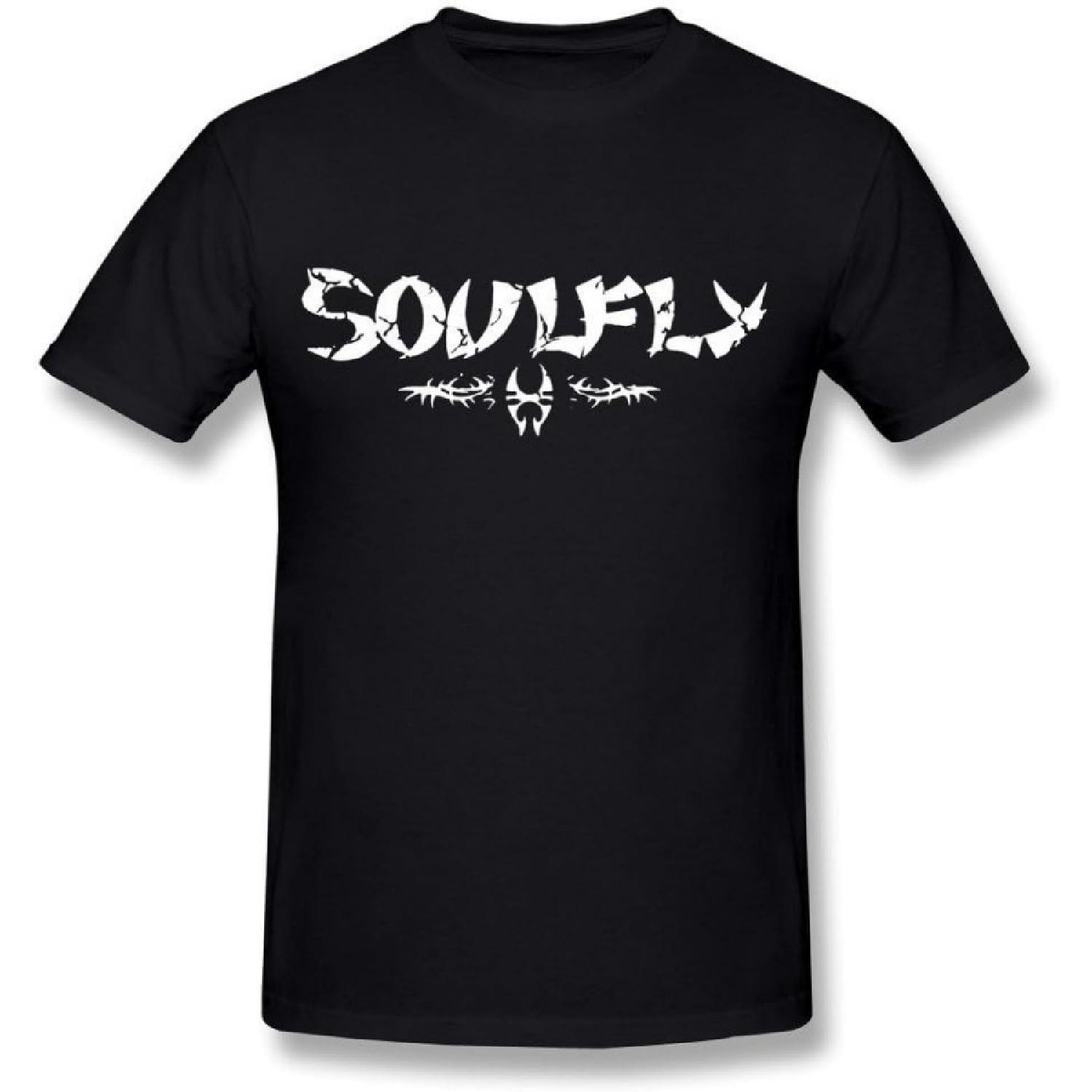

Hsuail Men s Soulfly Band Logo T-Shirt Black US Size XXL XXXXXL чорний