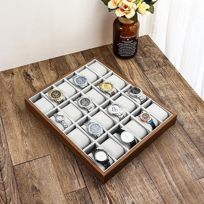 Black Walnut Pattern Watch Display Plate, Watch Live Display Stand, Watch Counter Display Props, Stall Plate