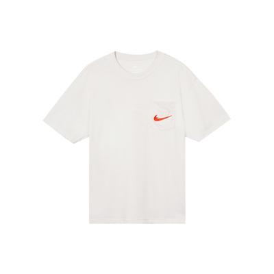 Sportswear Casual Breathable Back Logo Crew Neck Short Sleeve T-Shirt Men Tops Phantom White DM6426-030