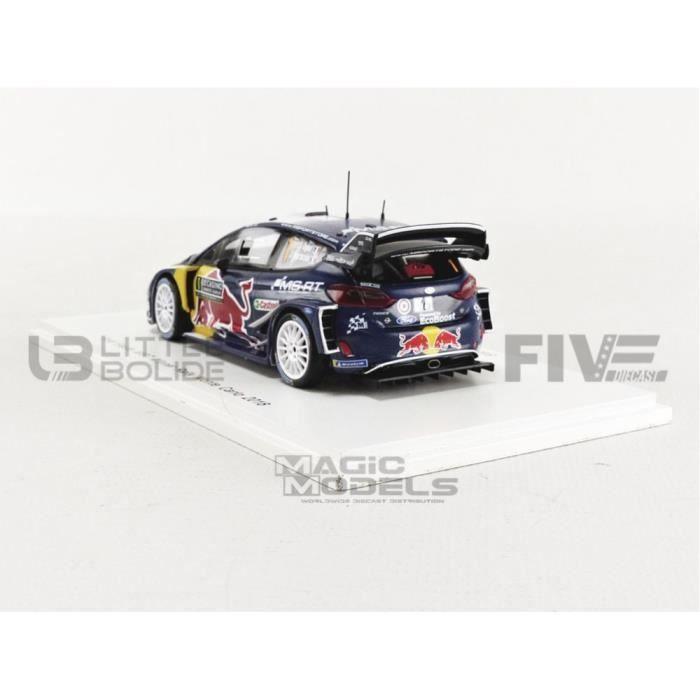 Voiture Miniature de Collection - SPARK - FORD Fiesta WRC - Bleu / Argent - 1/43 - Monte Carlo 2018