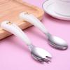 304 Stainless Steel Children's Cartoon Cutlery Set: Baby Feeding Spoon & Fork, Training Spoon & Fork