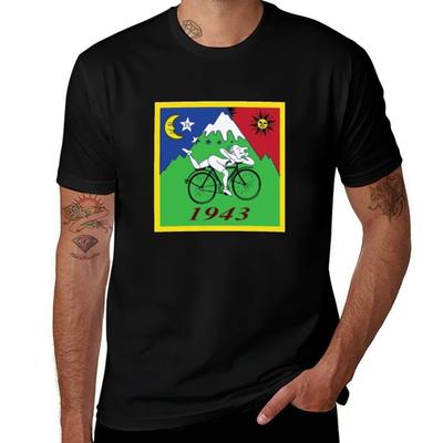 Výlet na kole 1943 Lsd Kyselina Dr Albert Hofmann T-tričko nadměrné pánské oblečení pánská bavlněná trička