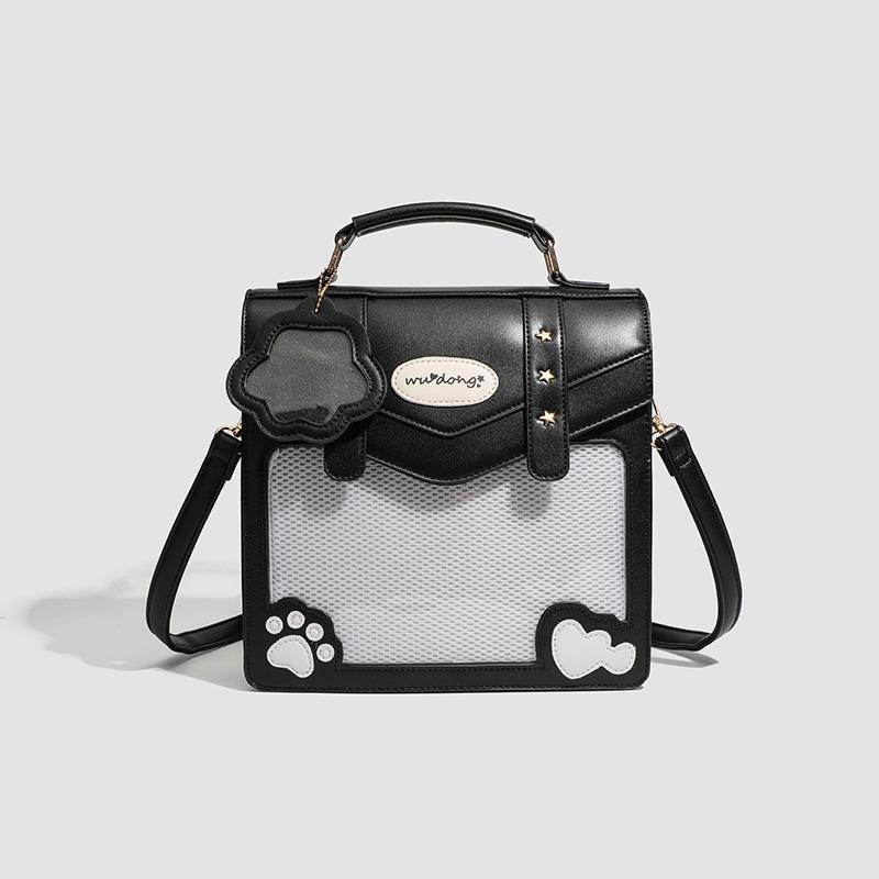 

Japanese small food, versatile fashion pain bag 2025 new high-end sweet and cool trend handbag, foreign style oblique span bag чёрный